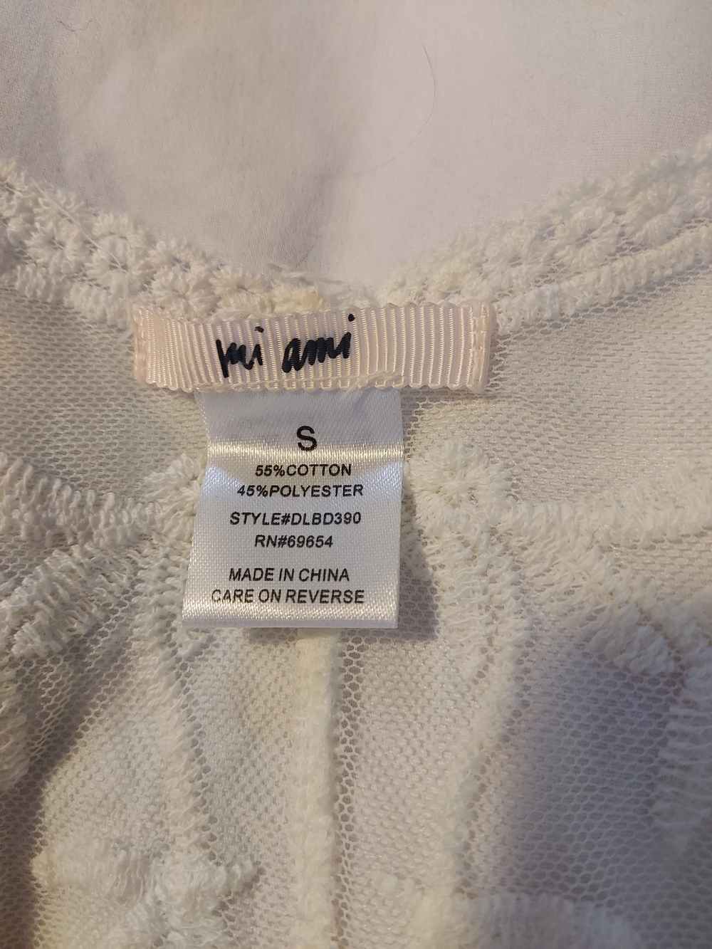 Francesca's Mi Ami Ivory Lace Boho Feminine Kimono - Picture 3 of 8